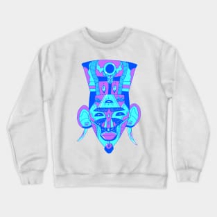 Blue African Mask 6 Crewneck Sweatshirt